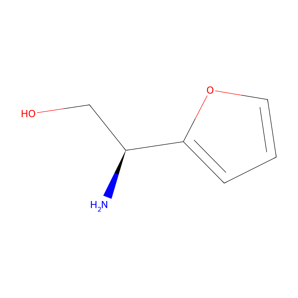 (2s)-2-Amino-2-(furan-2-yl)ethan-1-ol molecular structure, CAS 588683-07-2