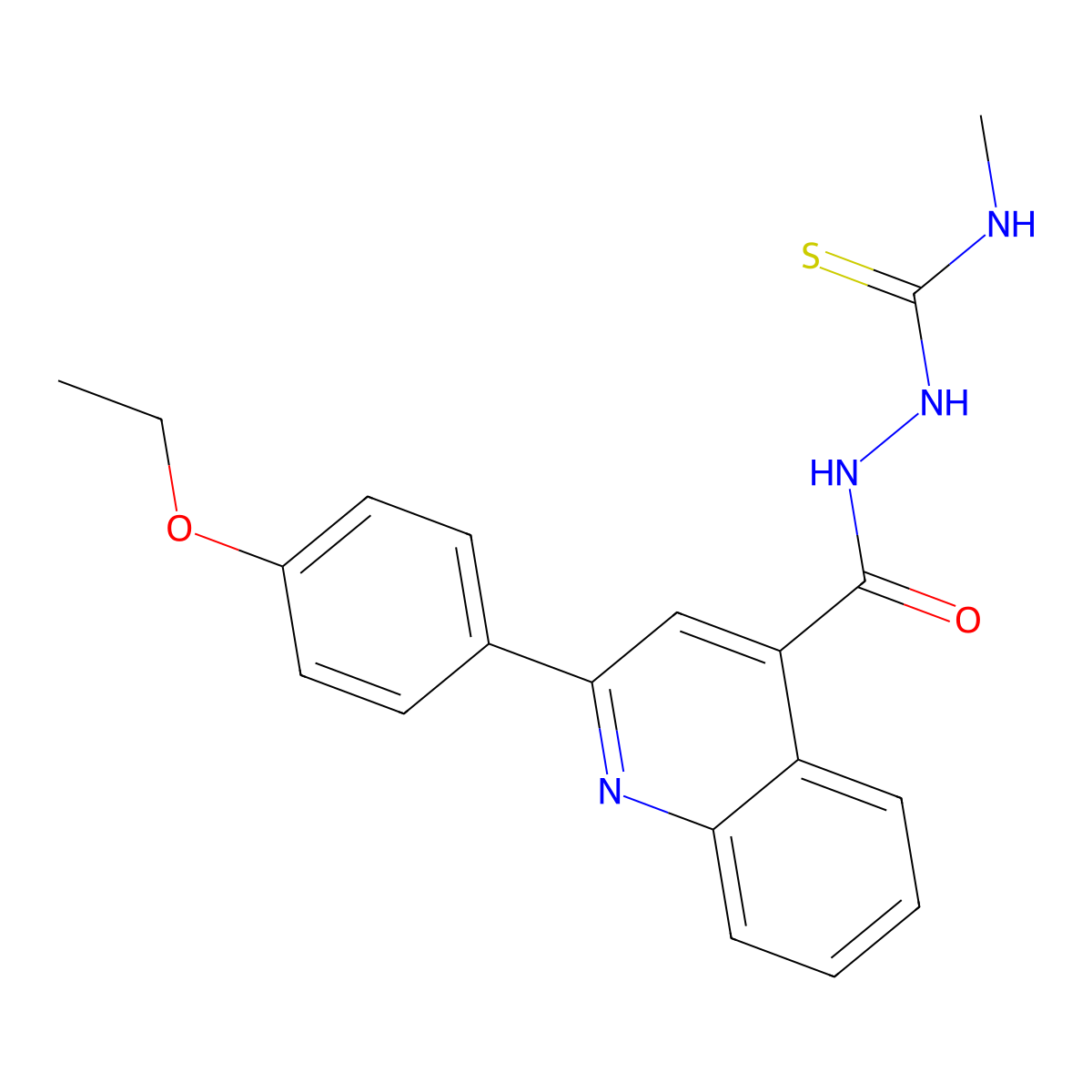 1-[[2-(4-Ethoxyphenyl)quinoline-4-carbonyl]amino]-3-methylthiourea molecular structure, CAS 588686-43-5