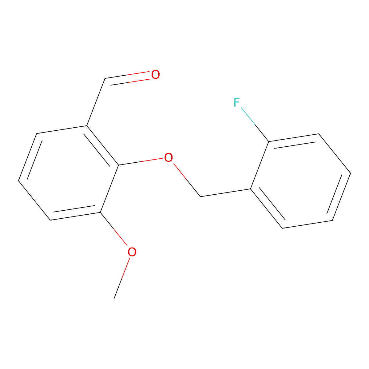 2-[(2-Fluorobenzyl)oxy]-3-methoxybenzaldehyde molecular structure, CAS 588687-34-7