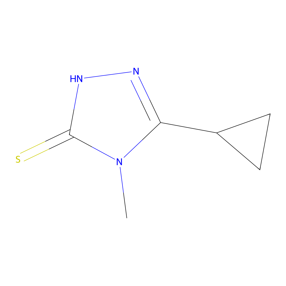 5-cyclopropyl-4-methyl-4H-1,2,4-triazole-3-thiol molecular structure, CAS 588687-37-0