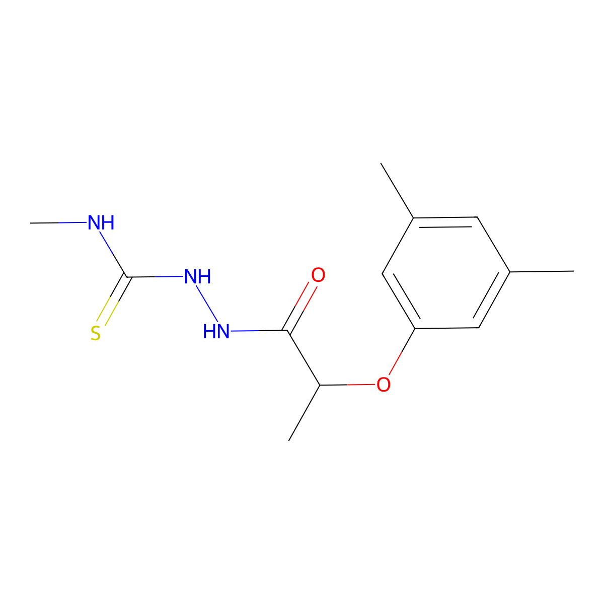 1-[2-(3,5-Dimethylphenoxy)propanoylamino]-3-methylthiourea molecular structure, CAS 588687-92-7