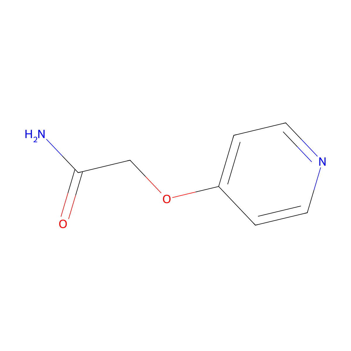 2-(4-Pyridinyloxy)acetamide molecular structure, CAS 58869-78-6
