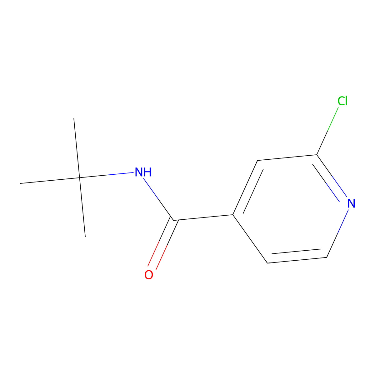 N-tert-Butyl-2-chloropyridine-4-carboxamide molecular structure, CAS 588694-28-4
