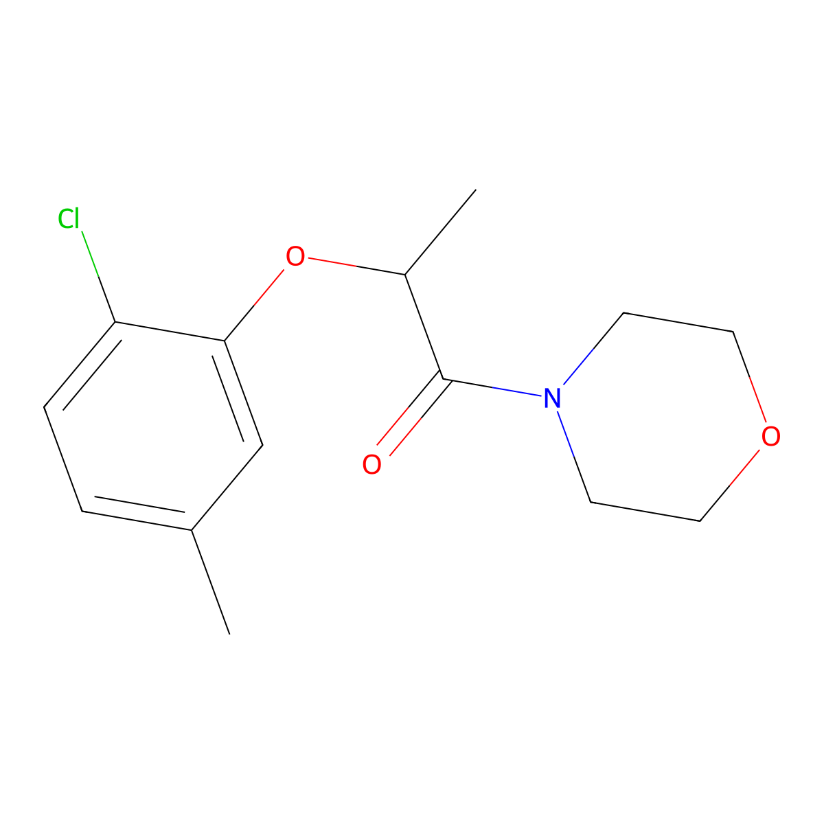 2-(2-Chloro-5-methylphenoxy)-1-morpholin-4-ylpropan-1-one molecular structure, CAS 588694-41-1