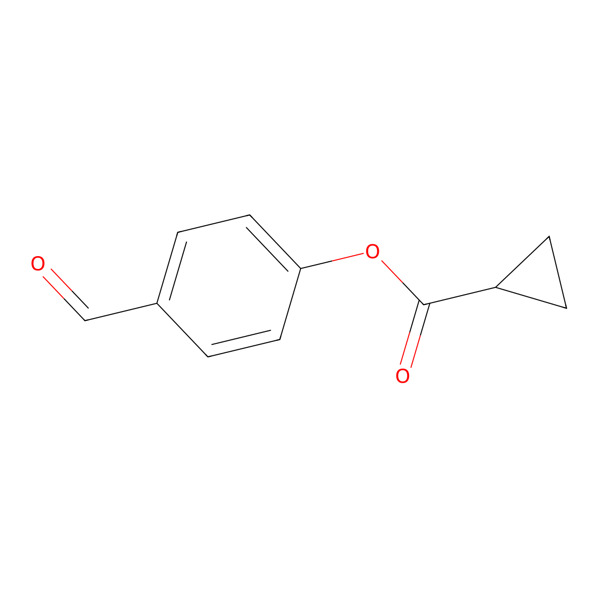 4-Formylphenyl cyclopropanecarboxylate molecular structure, CAS 588695-35-6