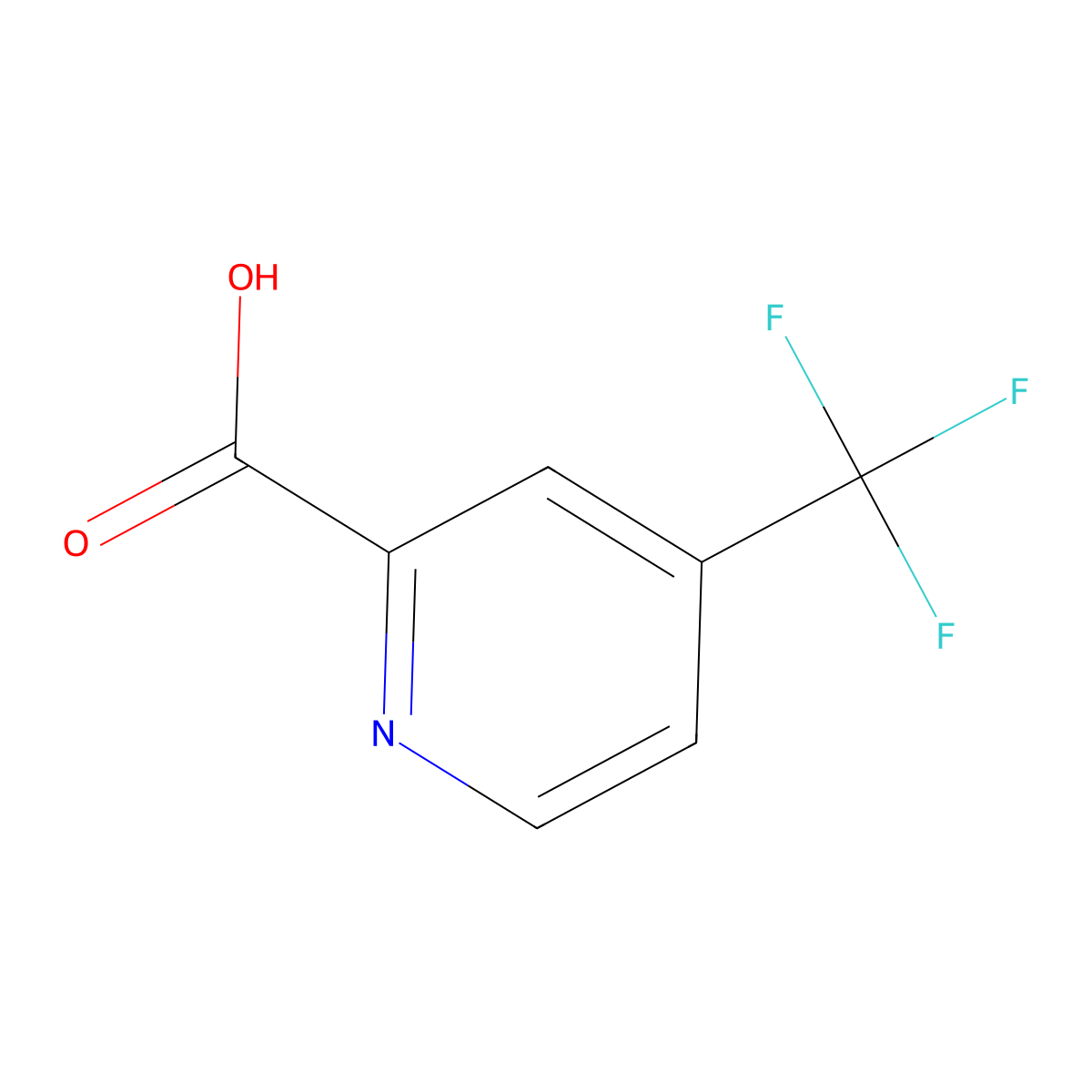 4-(Trifluoromethyl)pyridine-2-carboxylic acid molecular structure, CAS 588702-62-9