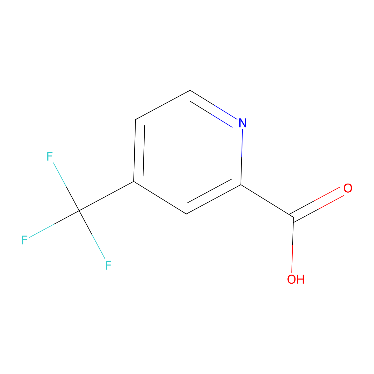 4-(Trifluoromethyl)pyridine-2-carboxylic acid molecular structure, CAS 588702-62-9