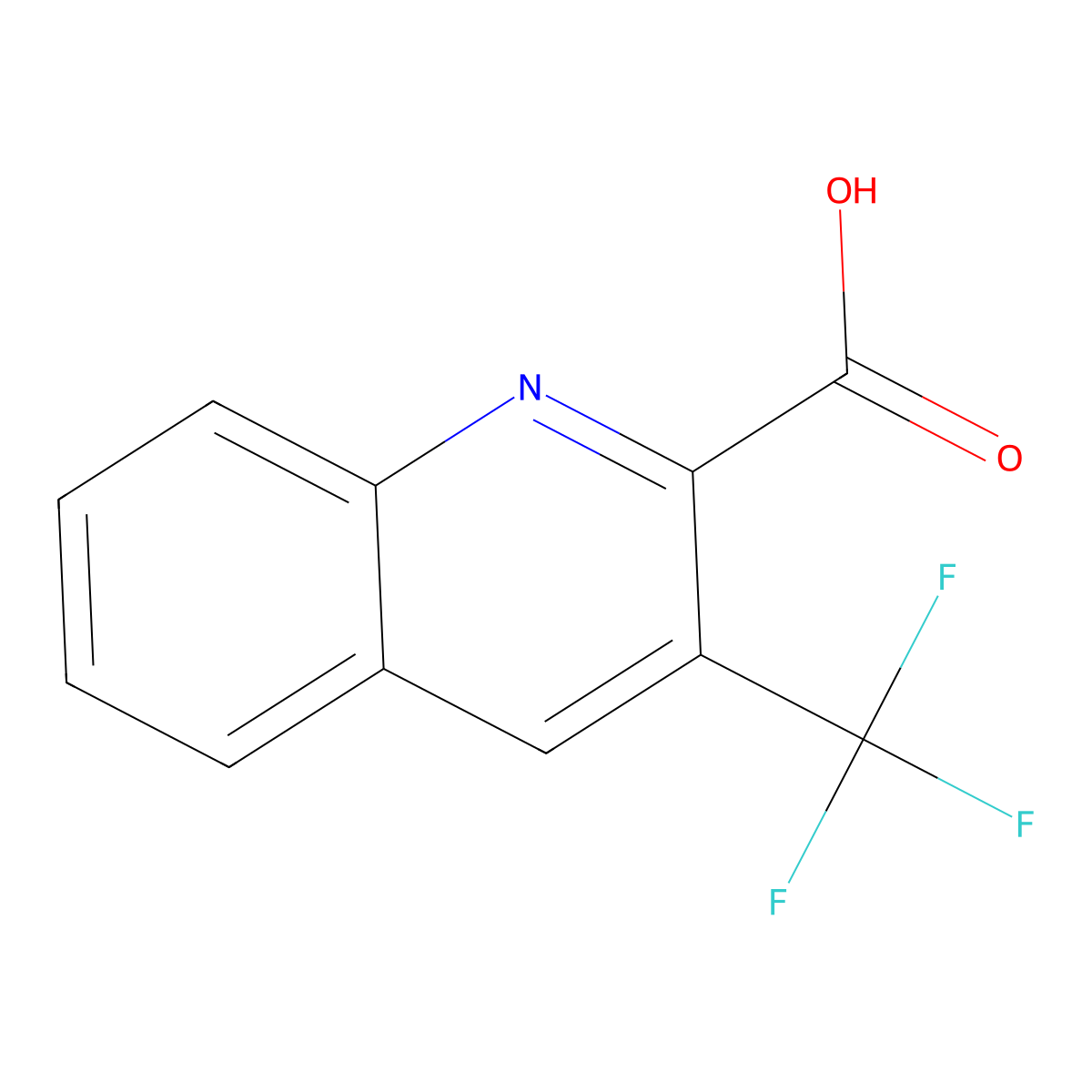 3-(Trifluoromethyl)quinoline-2-carboxylic acid molecular structure, CAS 588702-64-1