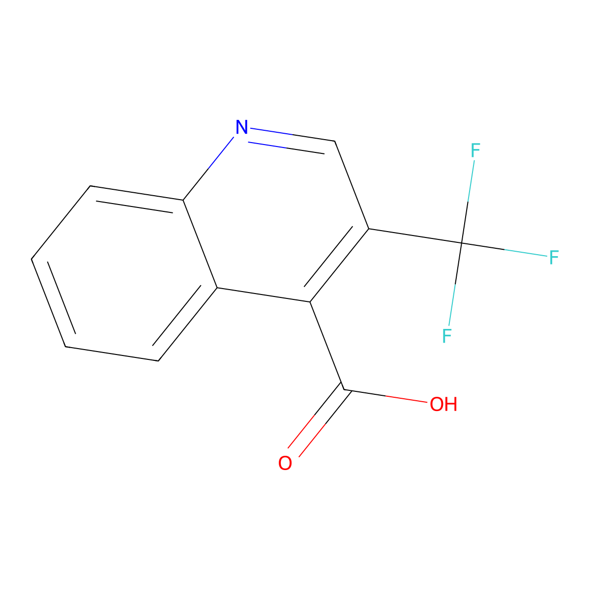 3-(Trifluoromethyl)quinoline-4-carboxylic acid molecular structure, CAS 588702-65-2