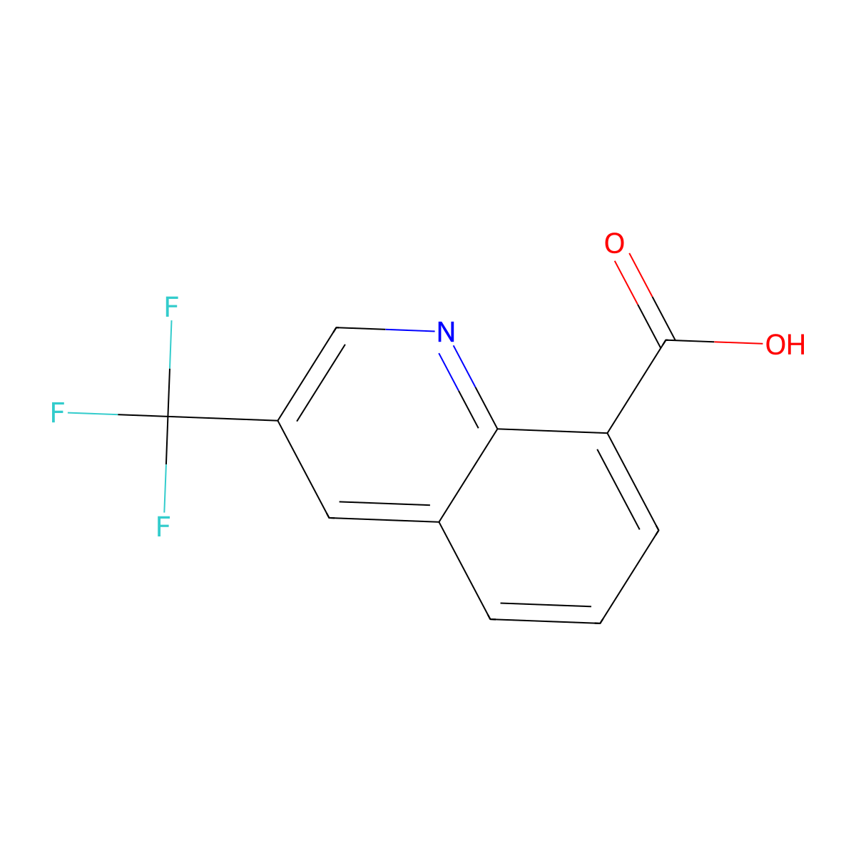 3-(trifluoromethyl)quinoline-8-carboxylic Acid molecular structure, CAS 588702-66-3