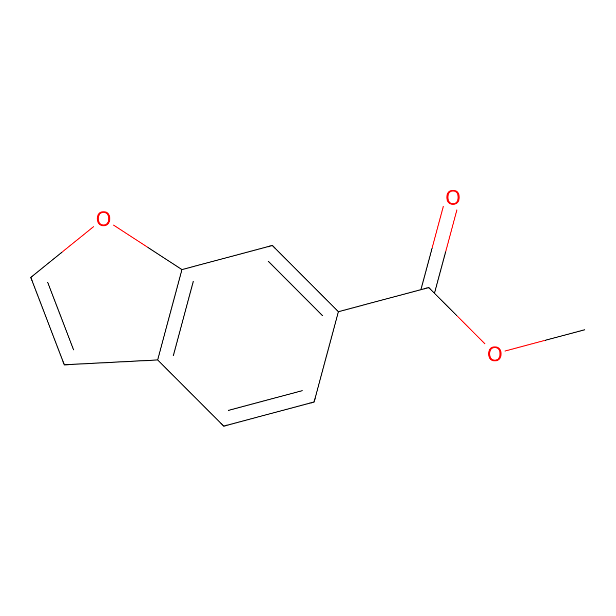 Methyl 6-benzofurancarboxylate molecular structure, CAS 588703-29-1