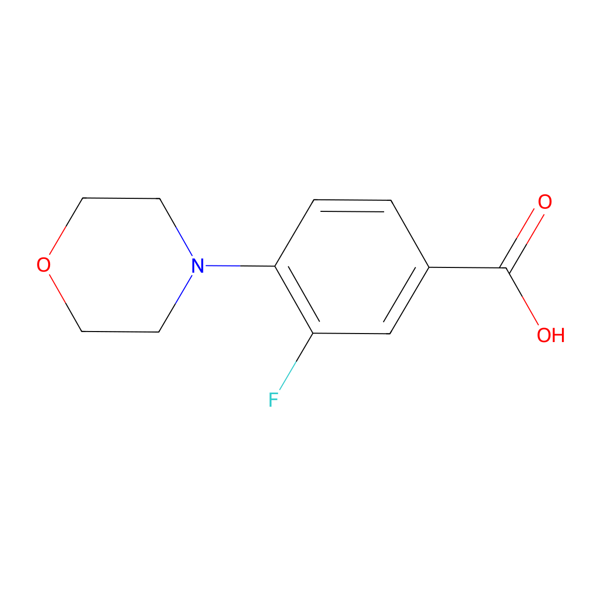3-Fluoro-4-morpholinobenzoic acid molecular structure, CAS 588708-72-9