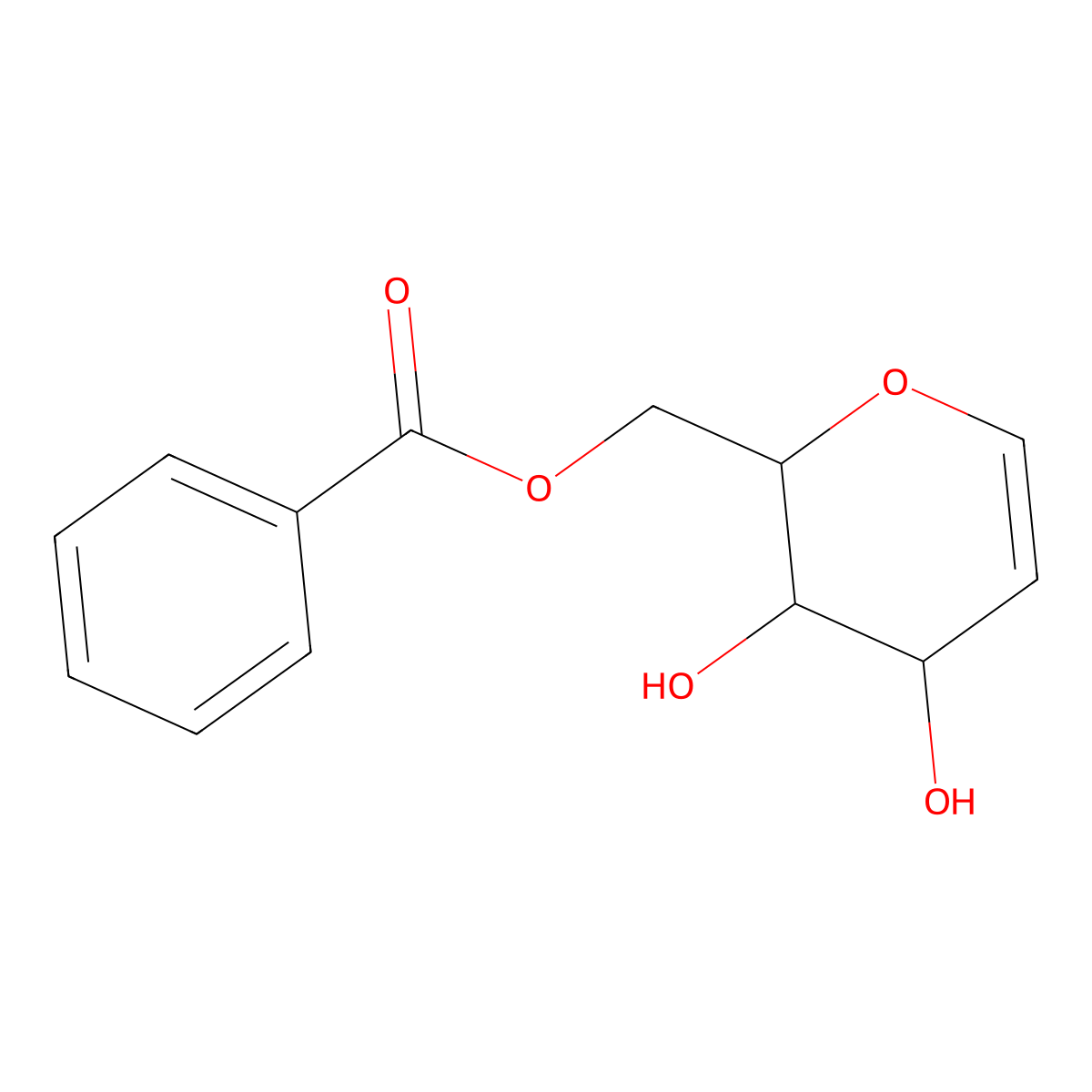 6-O-Benzoyl-D-glucal molecular structure, CAS 58871-05-9