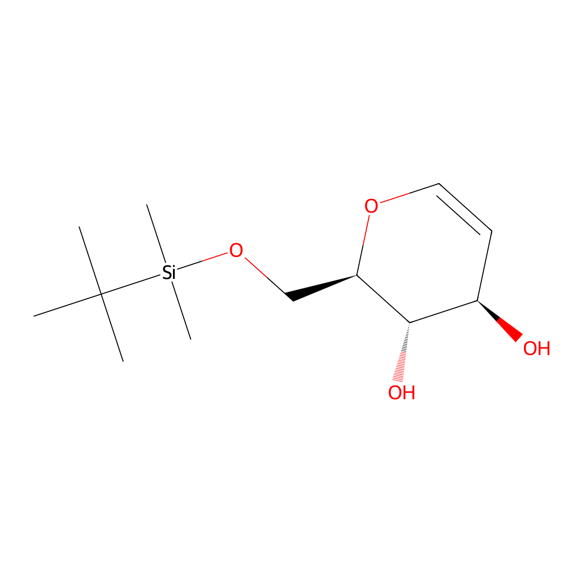 6-O-(tert-Butyldimethylsilyl)-D-glucal molecular structure, CAS 58871-09-3