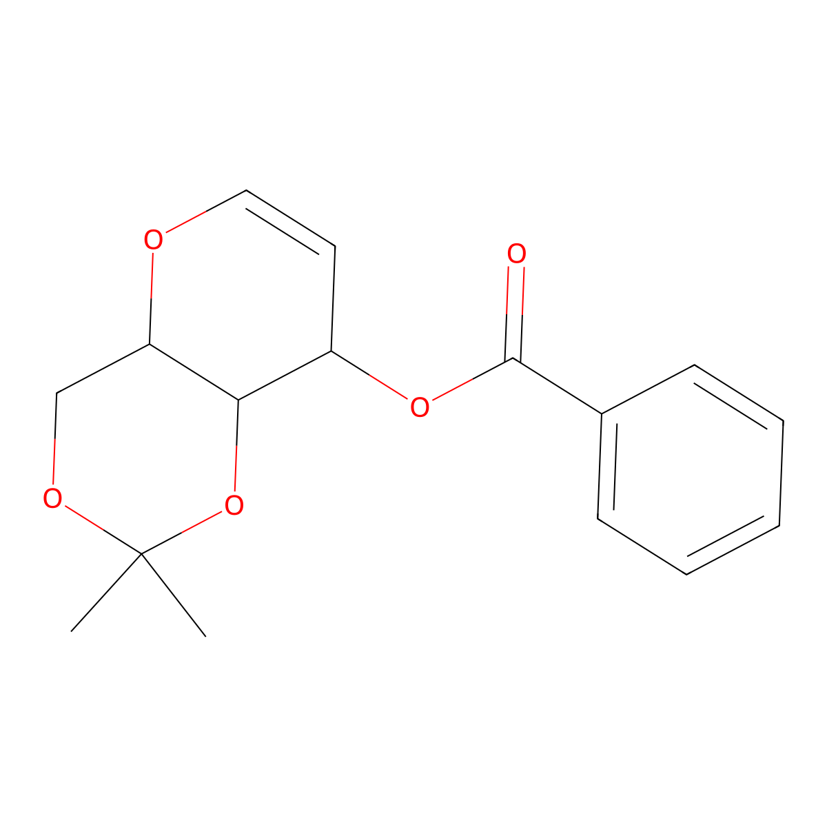 3-O-Benzoyl-4,6-O-isopropylidene-D-glucal molecular structure, CAS 58871-20-8
