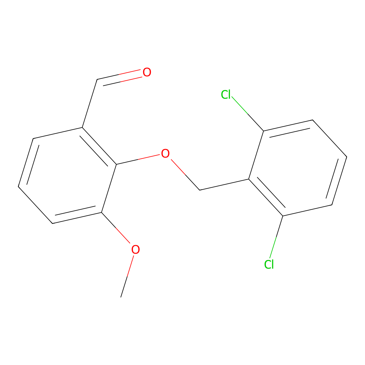 2-[(2,6-Dichlorobenzyl)oxy]-3-methoxybenzaldehyde molecular structure, CAS 588713-62-6