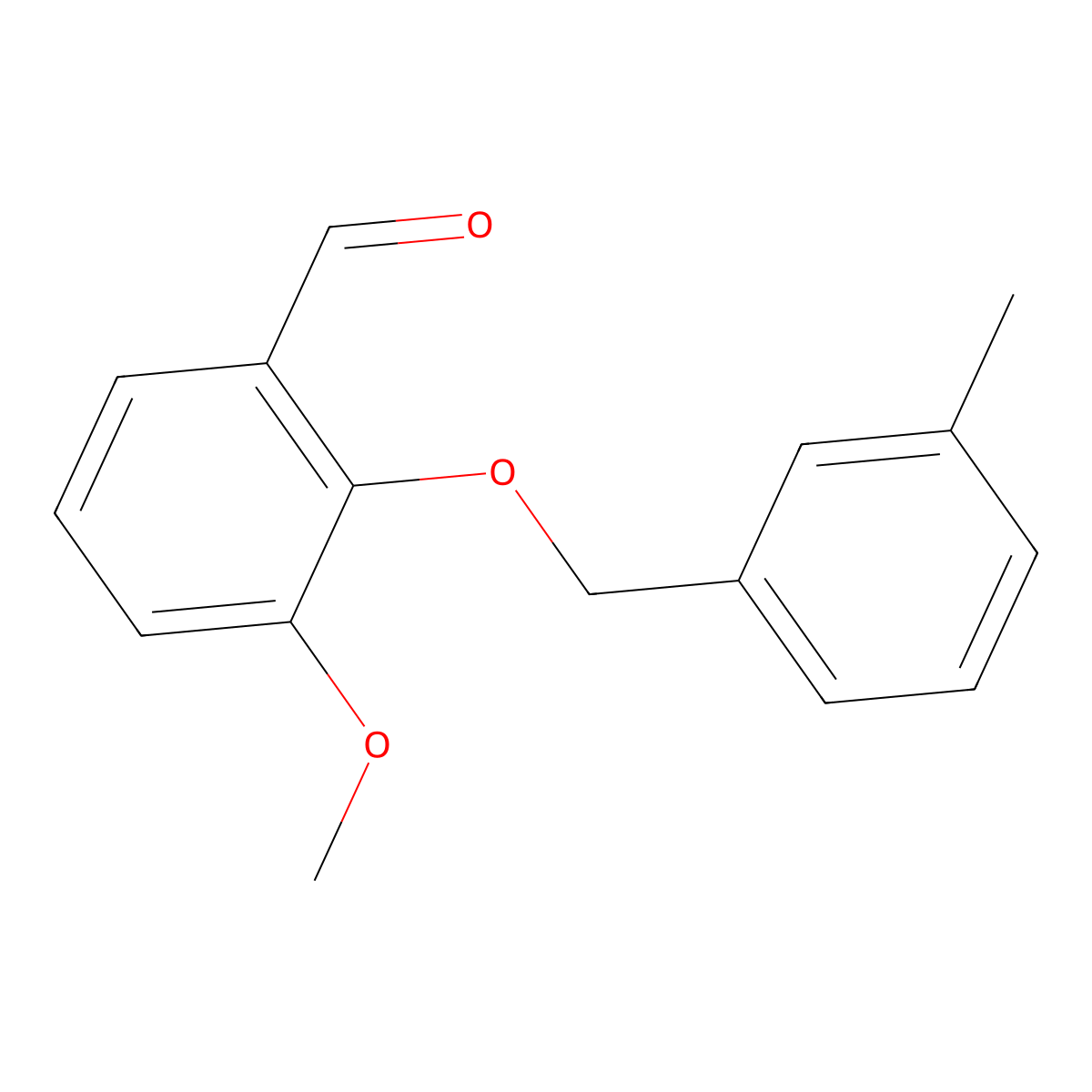 3-Methoxy-2-((3-methylphenyl)methoxy)benzaldehyde molecular structure, CAS 588713-63-7