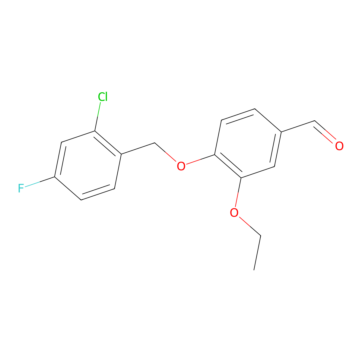 4-[(2-Chloro-4-fluorophenyl)methoxy]-3-ethoxybenzaldehyde molecular structure, CAS 588713-64-8