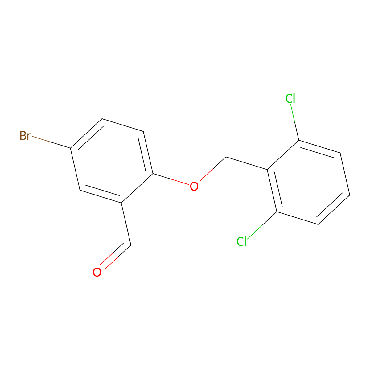 5-Bromo-2-[(2,6-dichlorobenzyl)oxy]benzaldehyde molecular structure, CAS 588713-65-9
