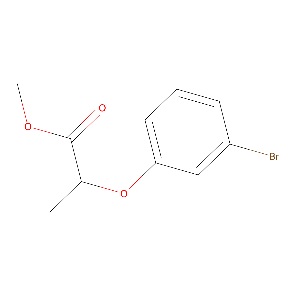 Methyl 2-(3-bromophenoxy)propanoate molecular structure, CAS 588713-67-1
