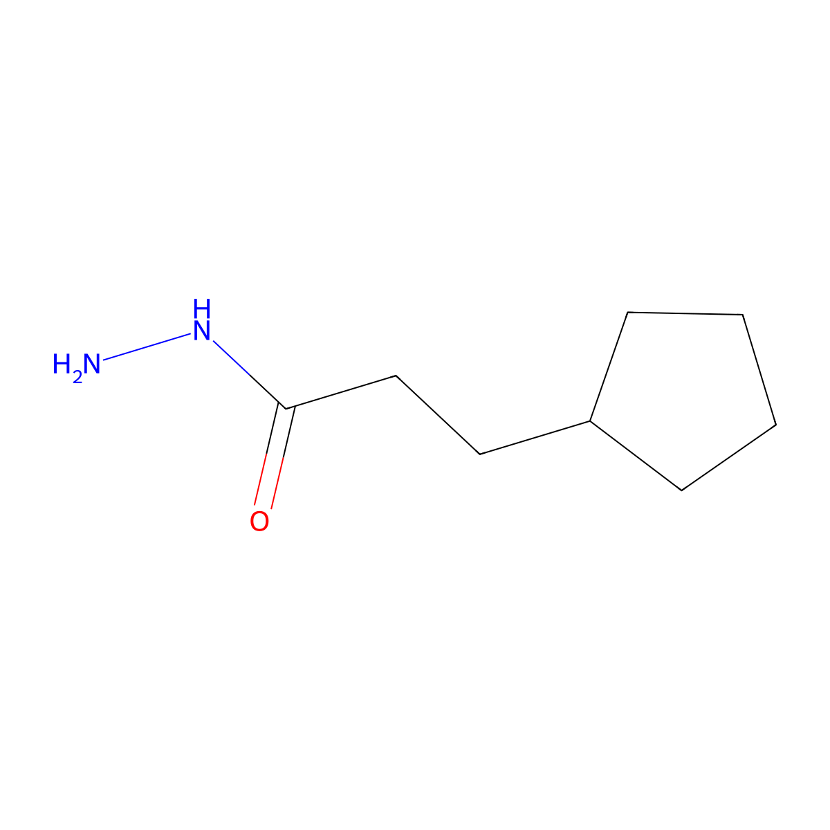 3-Cyclopentylpropanehydrazide molecular structure, CAS 588714-08-3