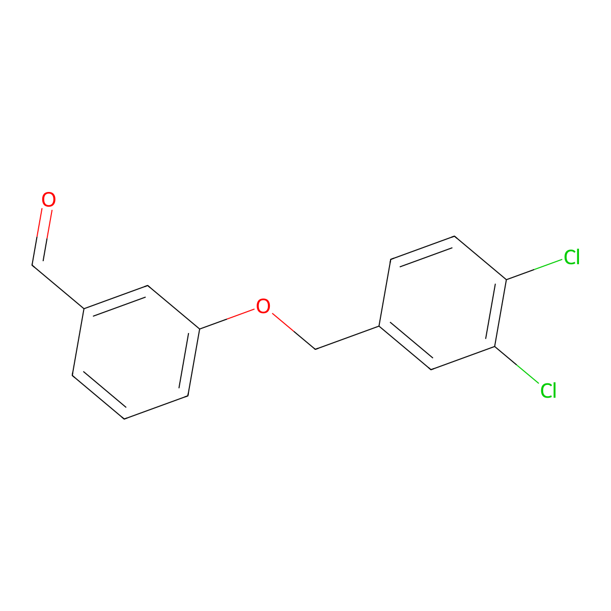 3-((3,4-Dichlorobenzyl)oxy)benzaldehyde molecular structure, CAS 588715-60-0