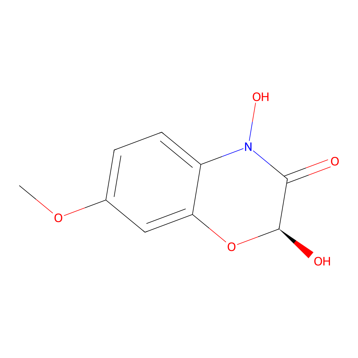 (2s)-2,4-Dihydroxy-7-Methoxy-2h-1,4-Benzoxazin-3(4h)-One molecular structure, CAS 588716-65-8