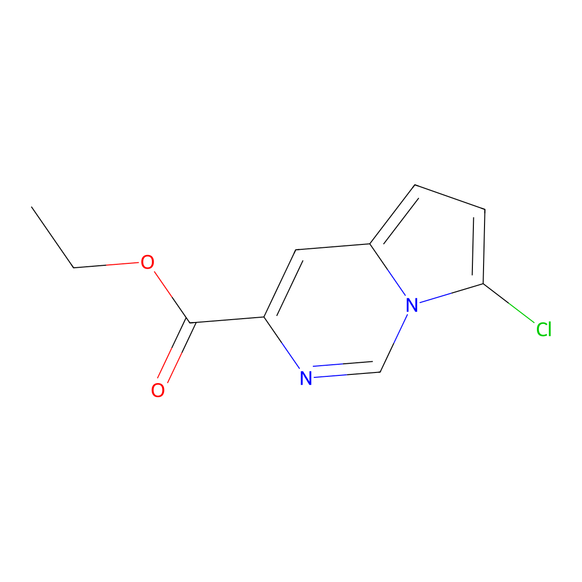 Ethyl 7-chloropyrrolo[1,2-c]pyrimidine-3-carboxylate molecular structure, CAS 588720-10-9