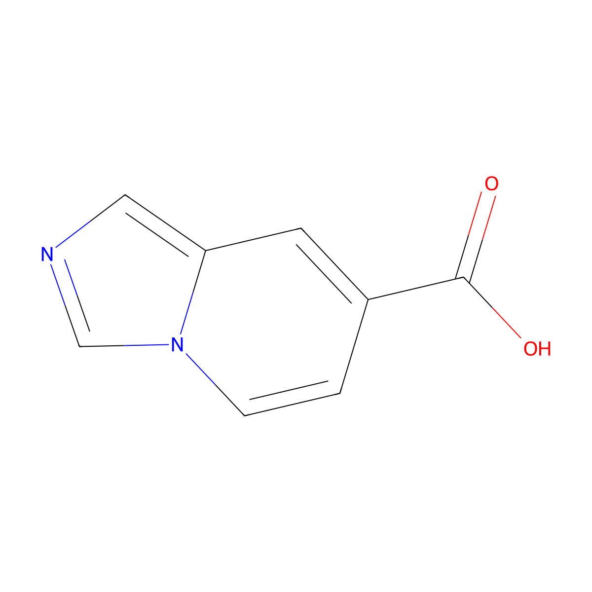 Imidazo(1,5-a)pyridine-7-carboxylic acid molecular structure, CAS 588720-29-0