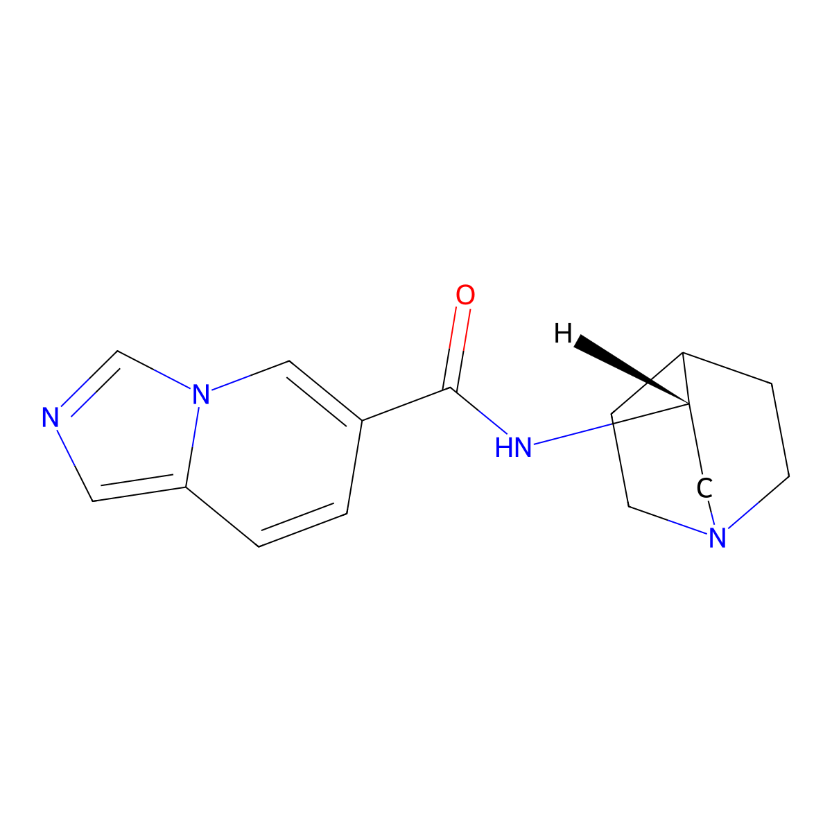 N-(3R)-1-Azabicyclo[2.2.2]oct-3-ylimidazo[1,5-a]pyridine-6-carboxamide molecular structure, CAS 588720-34-7