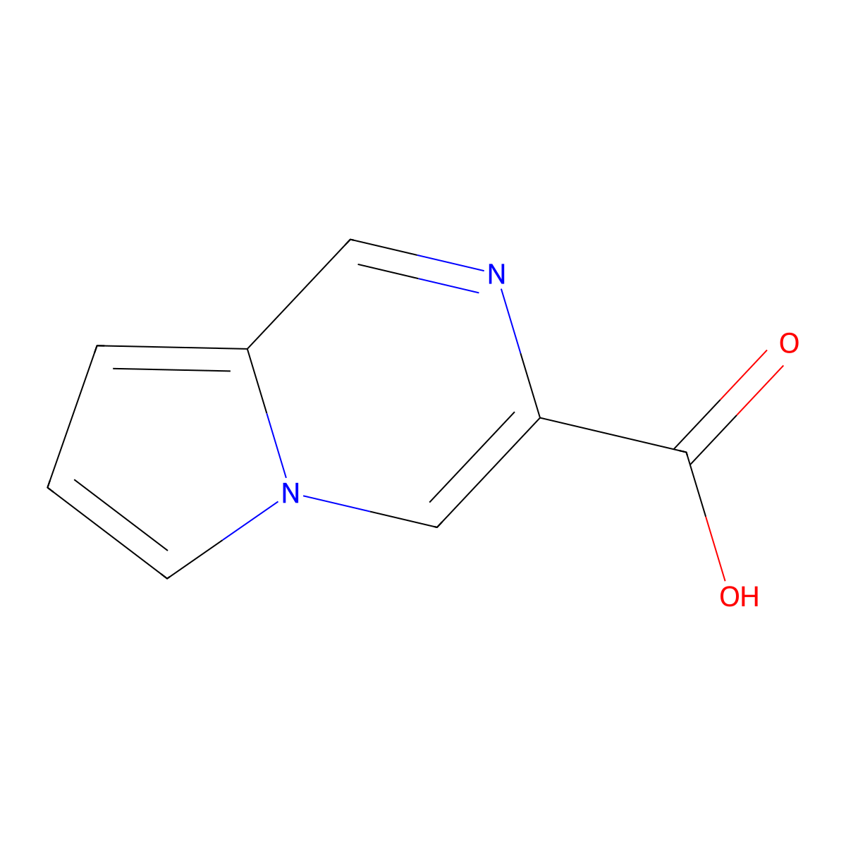 Pyrrolo[1,2-a]pyrazine-3-carboxylic acid molecular structure, CAS 588720-53-0