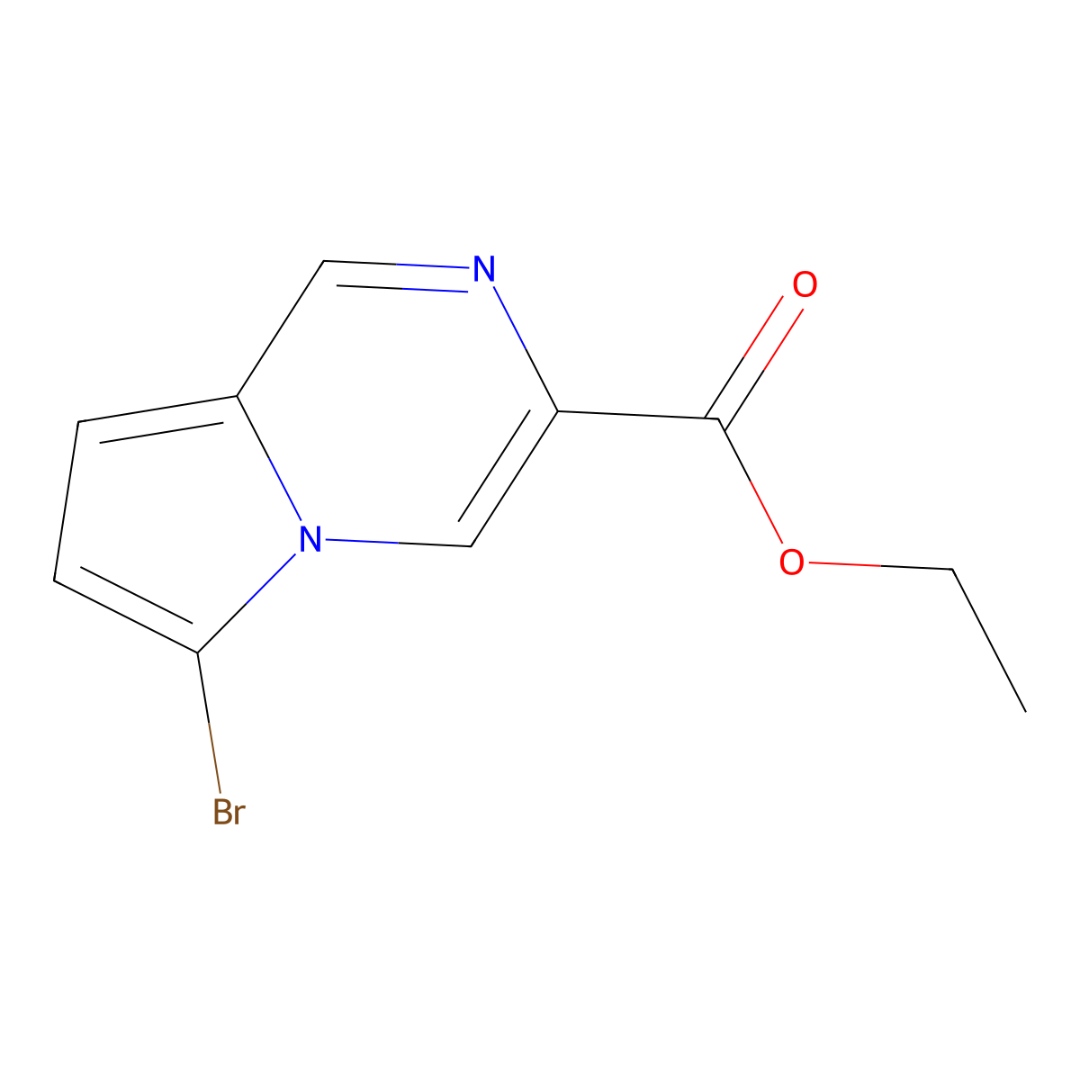 Ethyl 6-bromopyrrolo[1,2-a]pyrazine-3-carboxylate molecular structure, CAS 588720-62-1