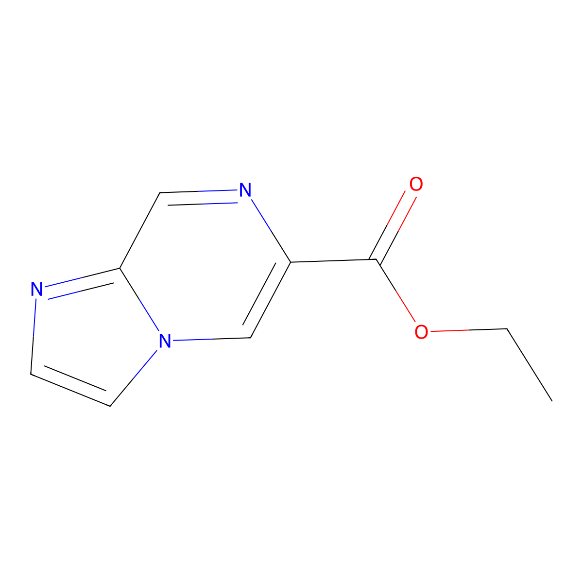 Ethyl imidazo[1,2-a]pyrazine-6-carboxylate molecular structure, CAS 588720-67-6