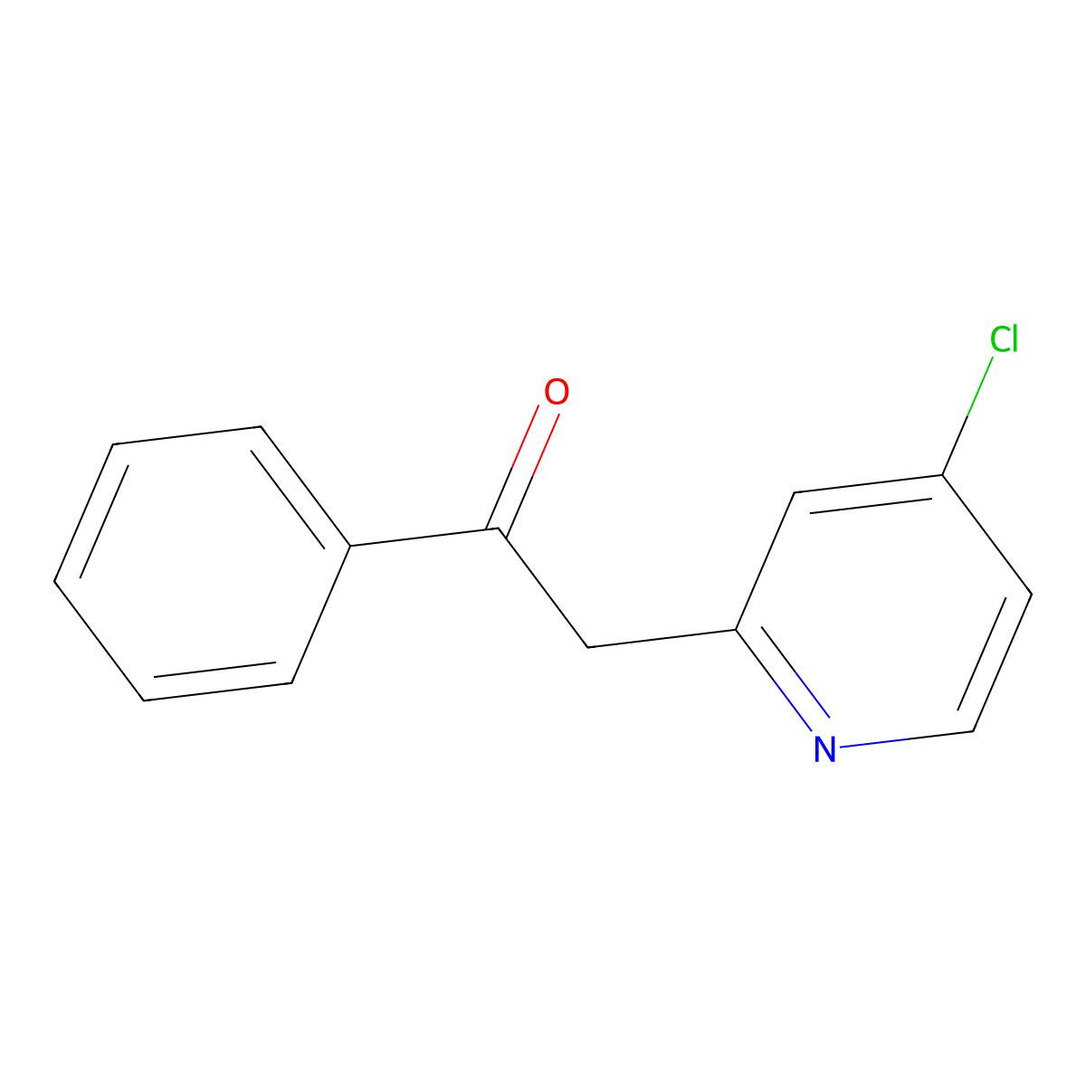 2-(4-Chloropyridin-2-yl)-1-phenylethanone molecular structure, CAS 588729-06-0