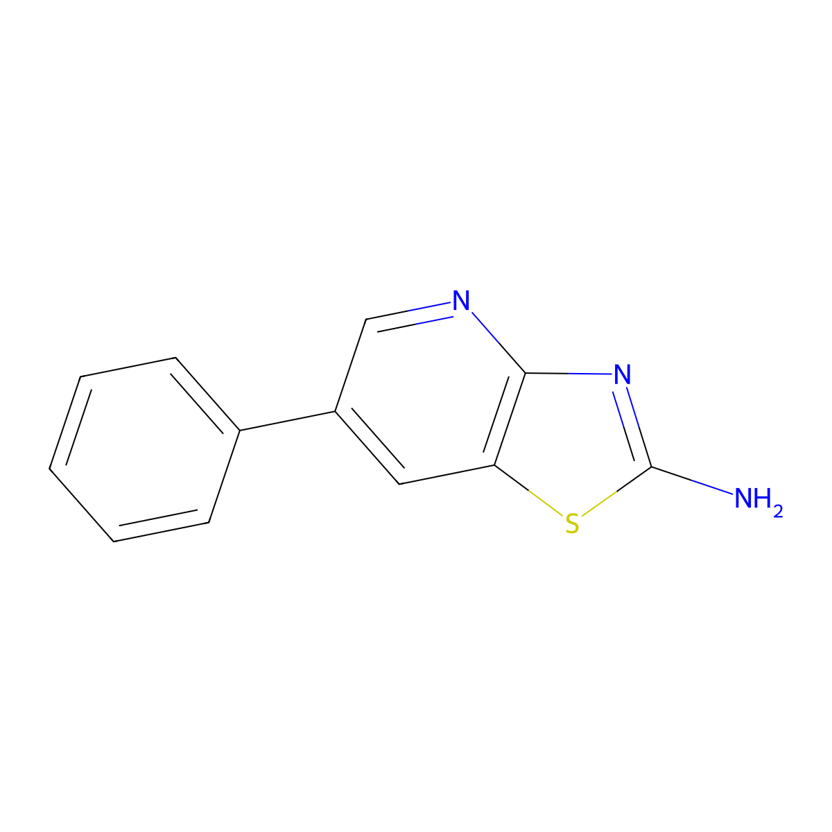 Thiazolo[4,5-b]pyridin-2-amine,6-phenyl- molecular structure, CAS 588729-93-5