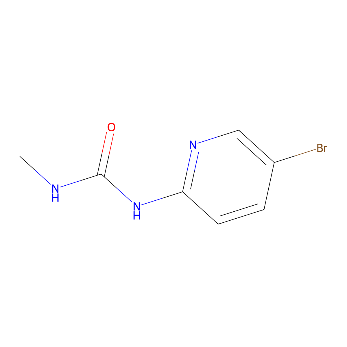 1-(5-Bromopyridin-2-yl)-3-methylurea molecular structure, CAS 588729-95-7