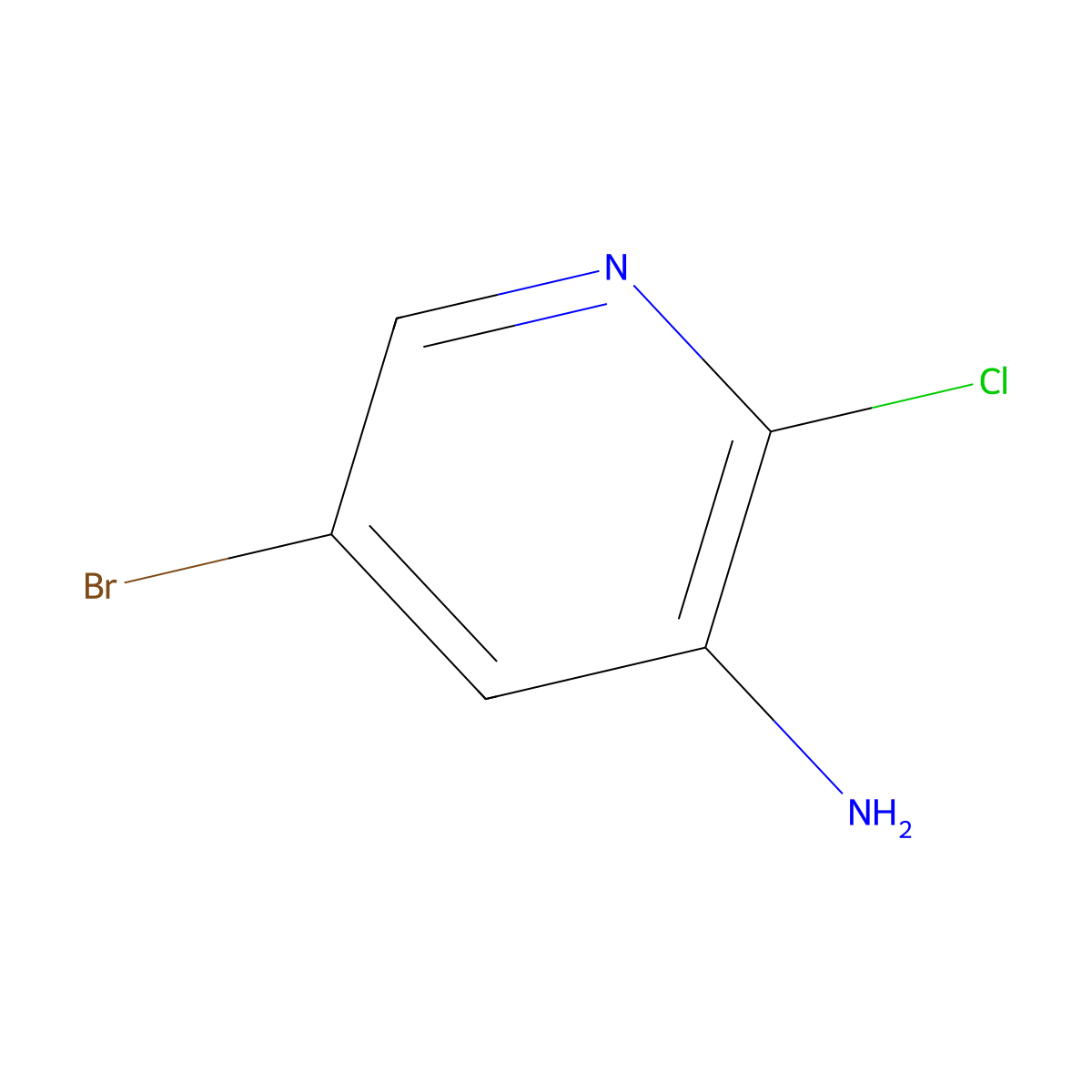 3-Amino-5-bromo-2-chloropyridine molecular structure, CAS 588729-99-1