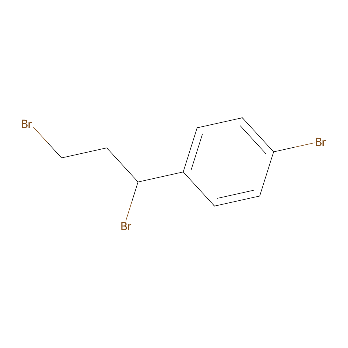 1-Bromo-4-(1,3-dibromopropyl)benzene molecular structure, CAS 58873-51-1