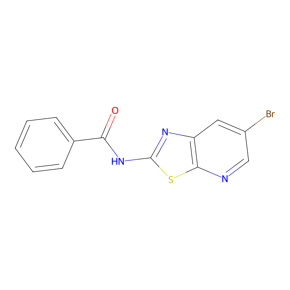 N-(6-Bromothiazolo[5,4-b]pyridin-2-yl)benzamide molecular structure, CAS 588730-01-2