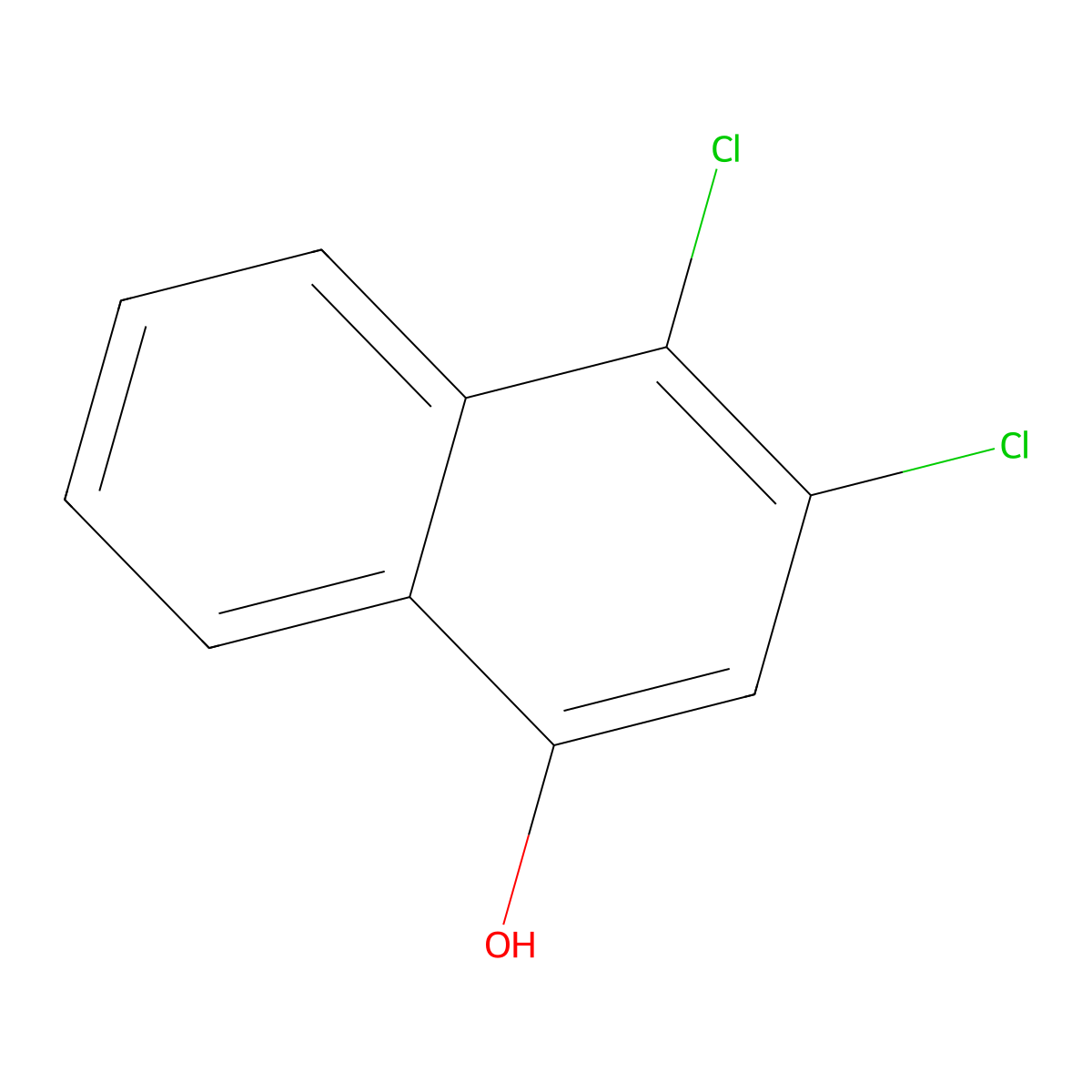 3,4-Dichloronaphthalen-1-ol molecular structure, CAS 58877-90-0
