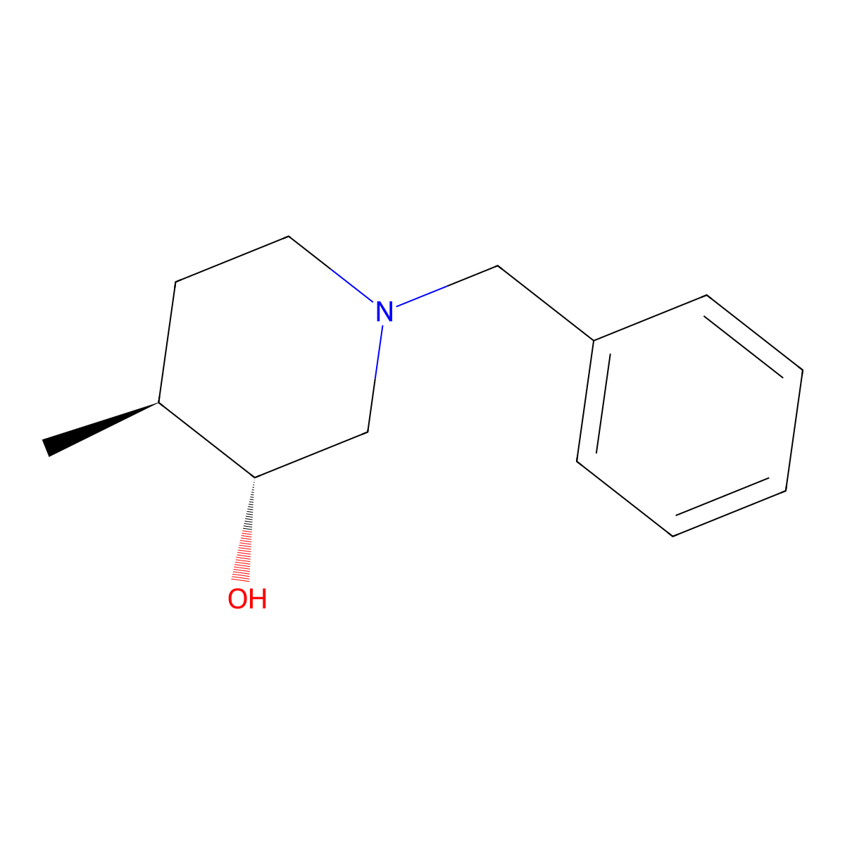rel-(3R,4S)-1-Benzyl-4-methylpiperidin-3-ol molecular structure, CAS 58878-95-8