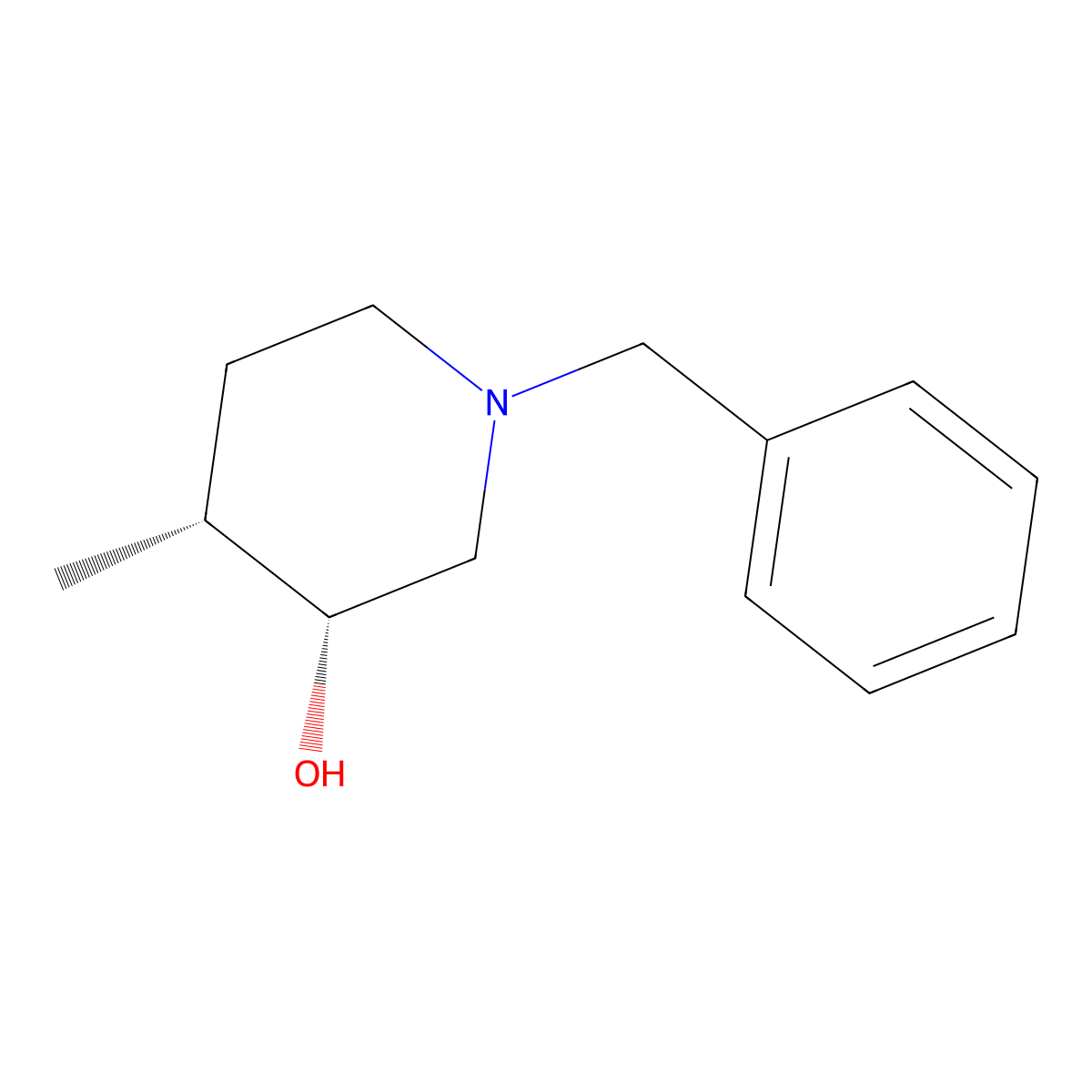 cis-1-Benzyl-4-methyl-piperidin-3-ol molecular structure, CAS 58878-98-1