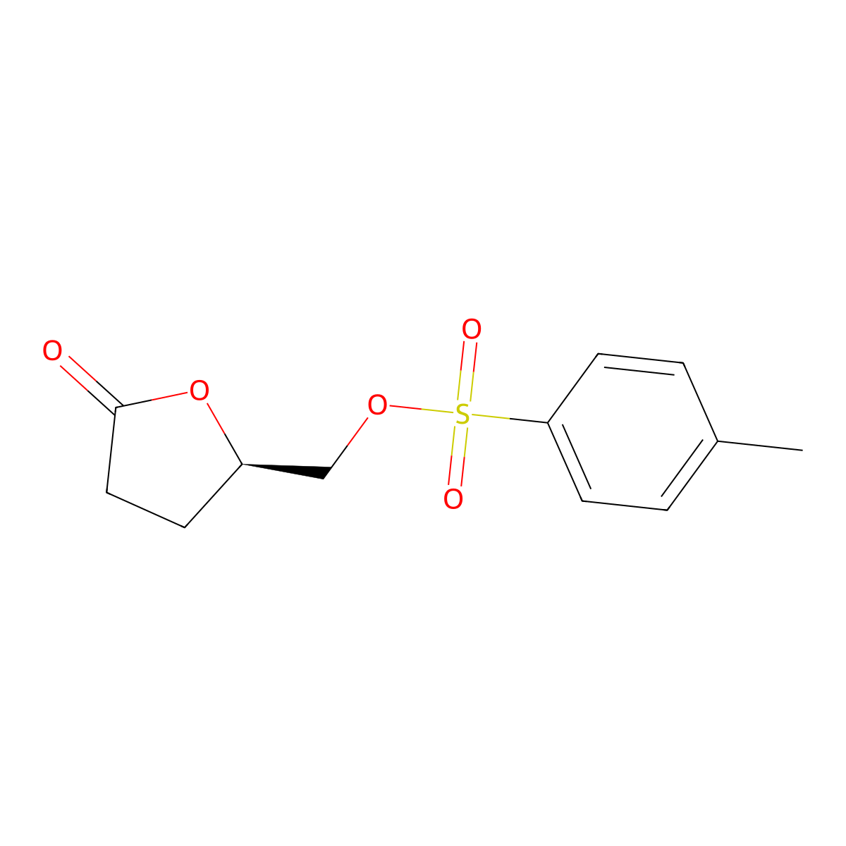 (R)-(-)-Dihydro-5-(p-tolylsulfonyloxymethyl)-2(3H)-furanone molecular structure, CAS 58879-33-7