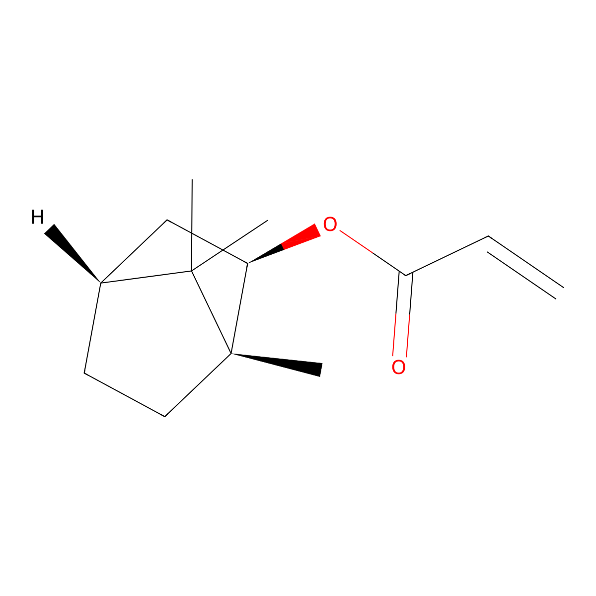Isobornyl acrylate molecular structure, CAS 5888-33-5