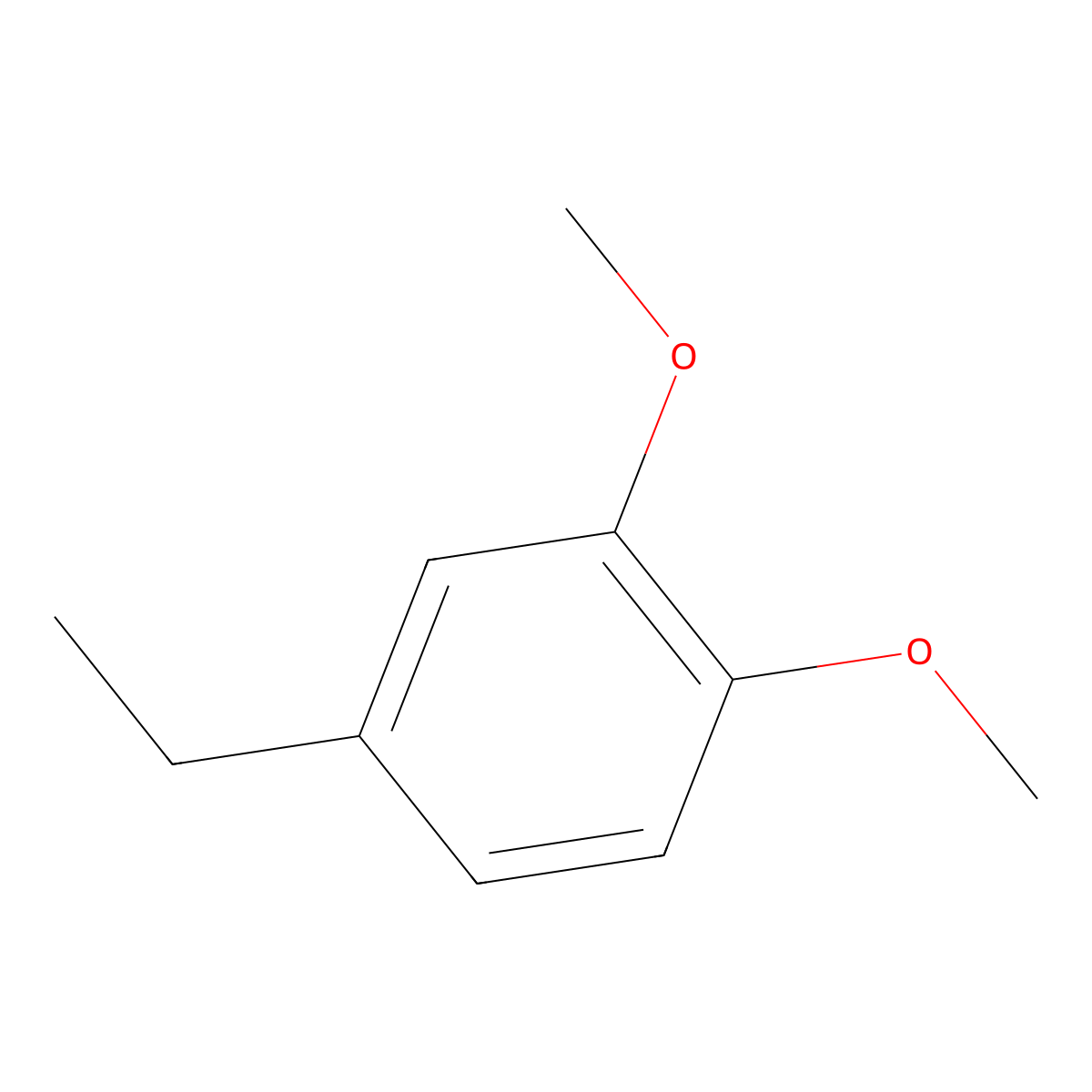 4-Ethyl-1,2-dimethoxybenzene molecular structure, CAS 5888-51-7