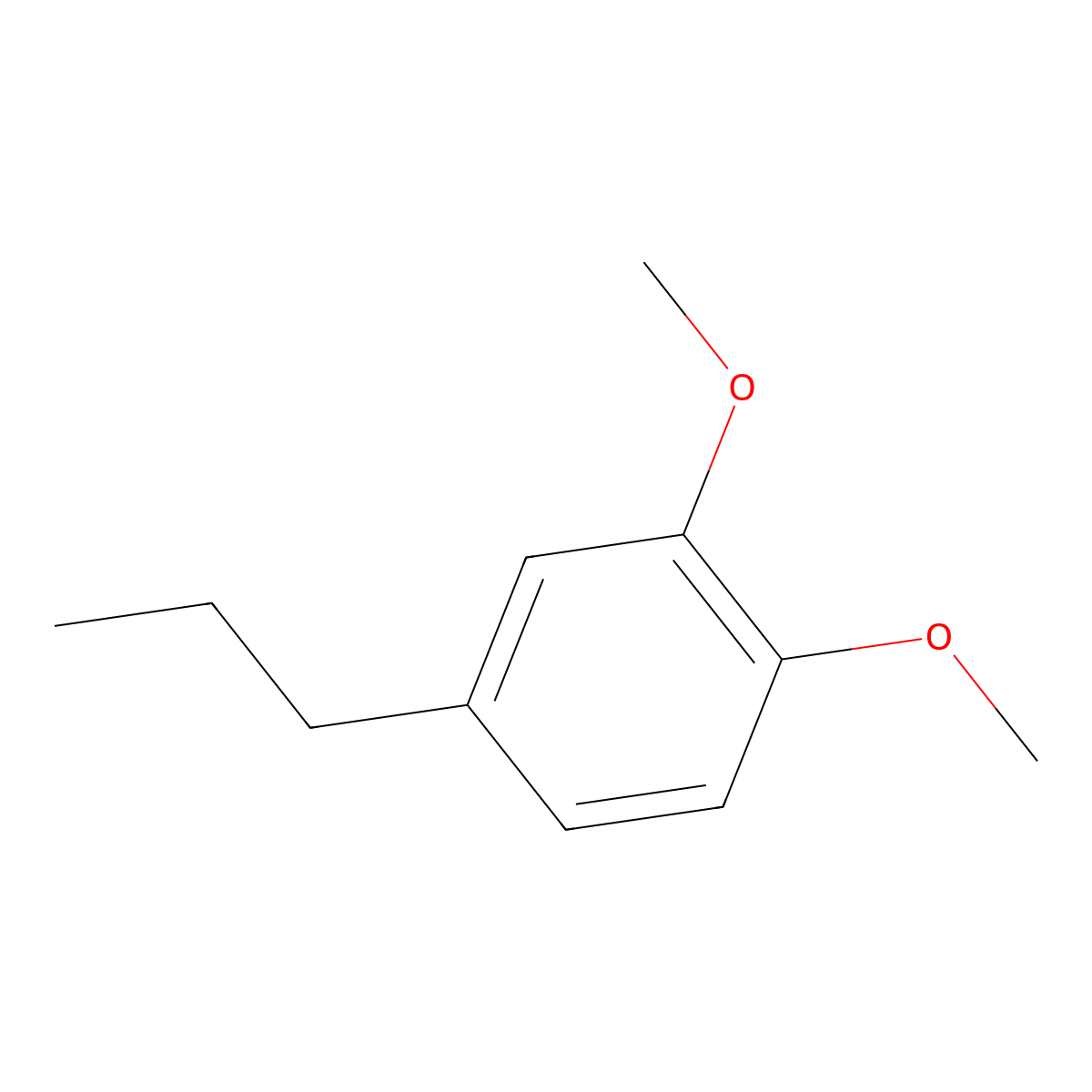 1,2-Dimethoxy-4-propylbenzene molecular structure, CAS 5888-52-8