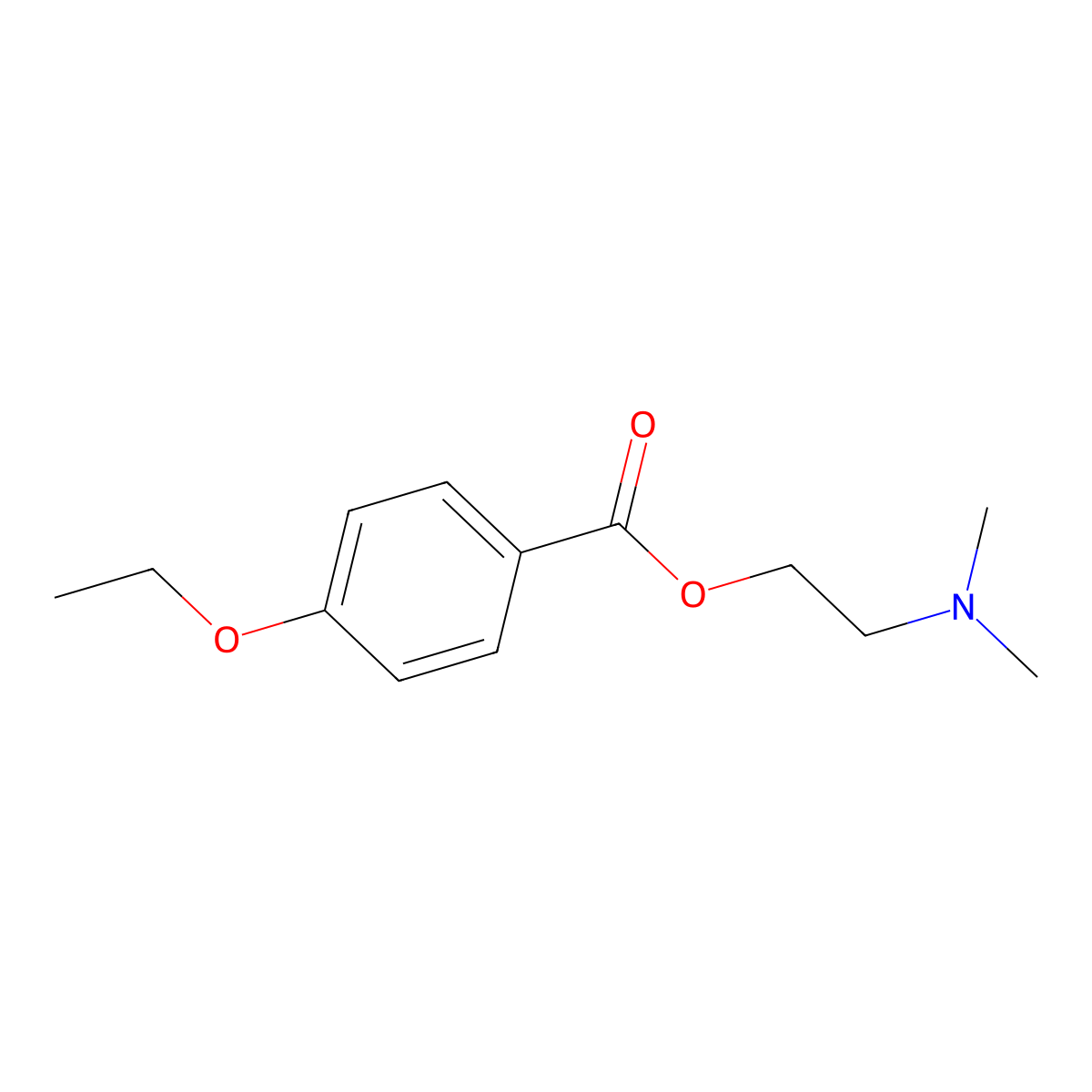 Benzoic acid, 4-ethoxy-, 2-(dimethylamino)ethyl ester molecular structure, CAS 58880-06-1