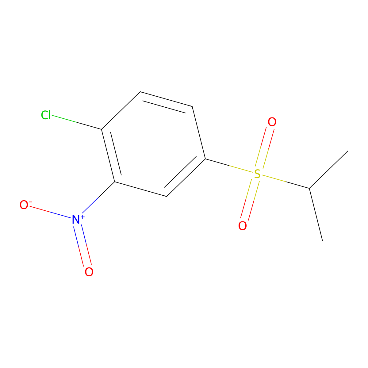1-Chloro-4-(isopropylsulfonyl)-2-nitrobenzene molecular structure, CAS 58880-51-6