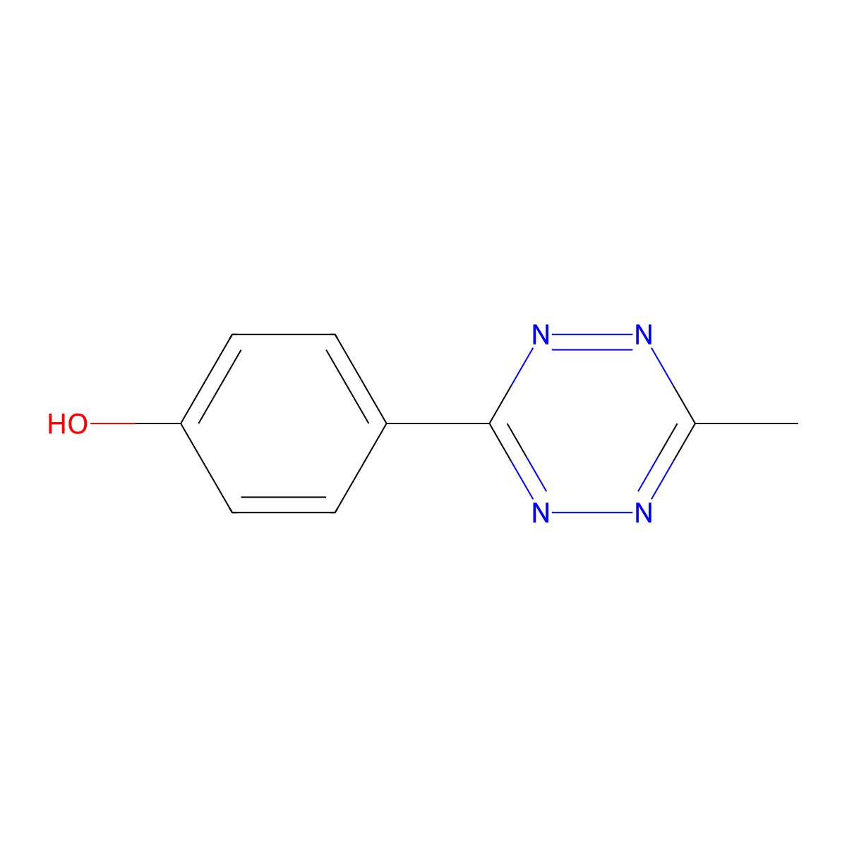4-(6-Methyl-1,2,4,5-tetrazin-3-yl)phenol molecular structure, CAS 58884-35-8