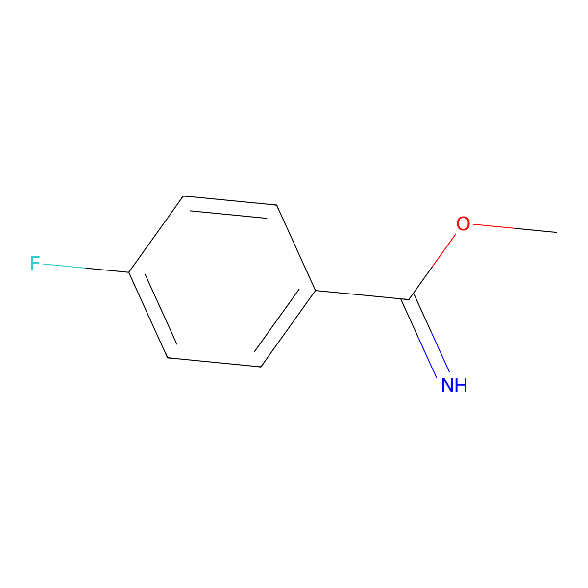 Methyl 4-fluorobenzimidate molecular structure, CAS 58884-91-6